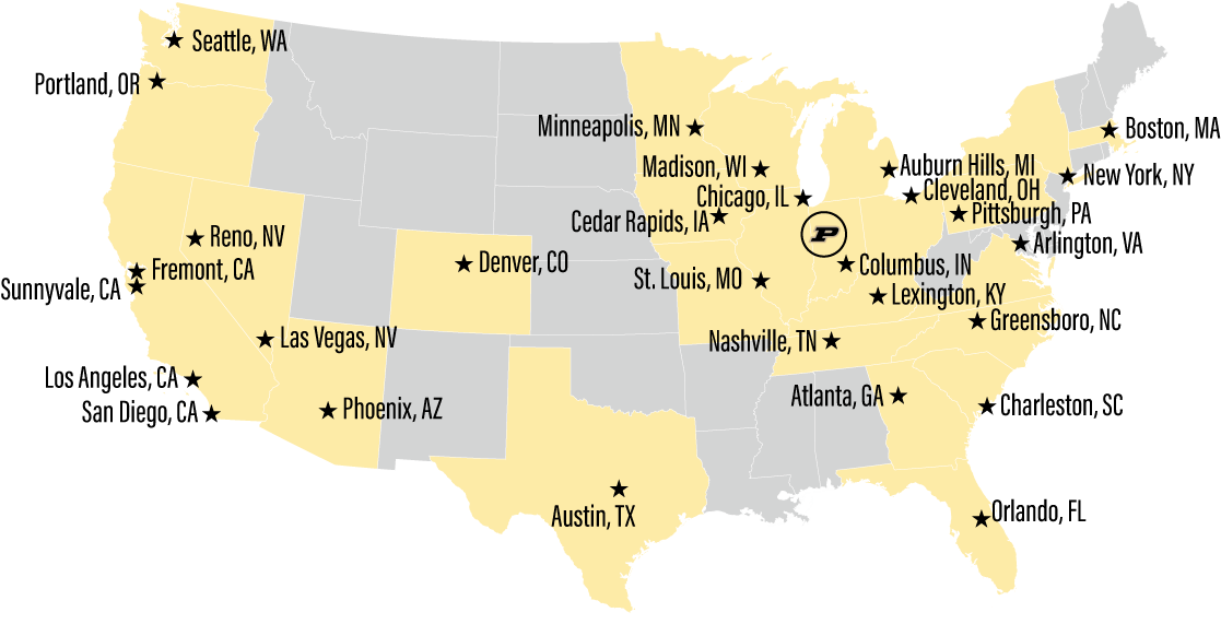 2023 graduate alumni map.
